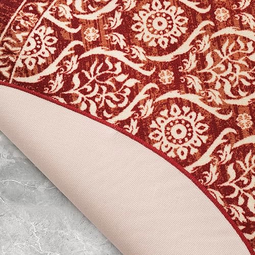 Miniatura 119 de Antep Rugs - Alfombras antideslizantes (antideslizante) 5 x 7 con parte trasera de goma floral geométrica de bajo perfil para interiores