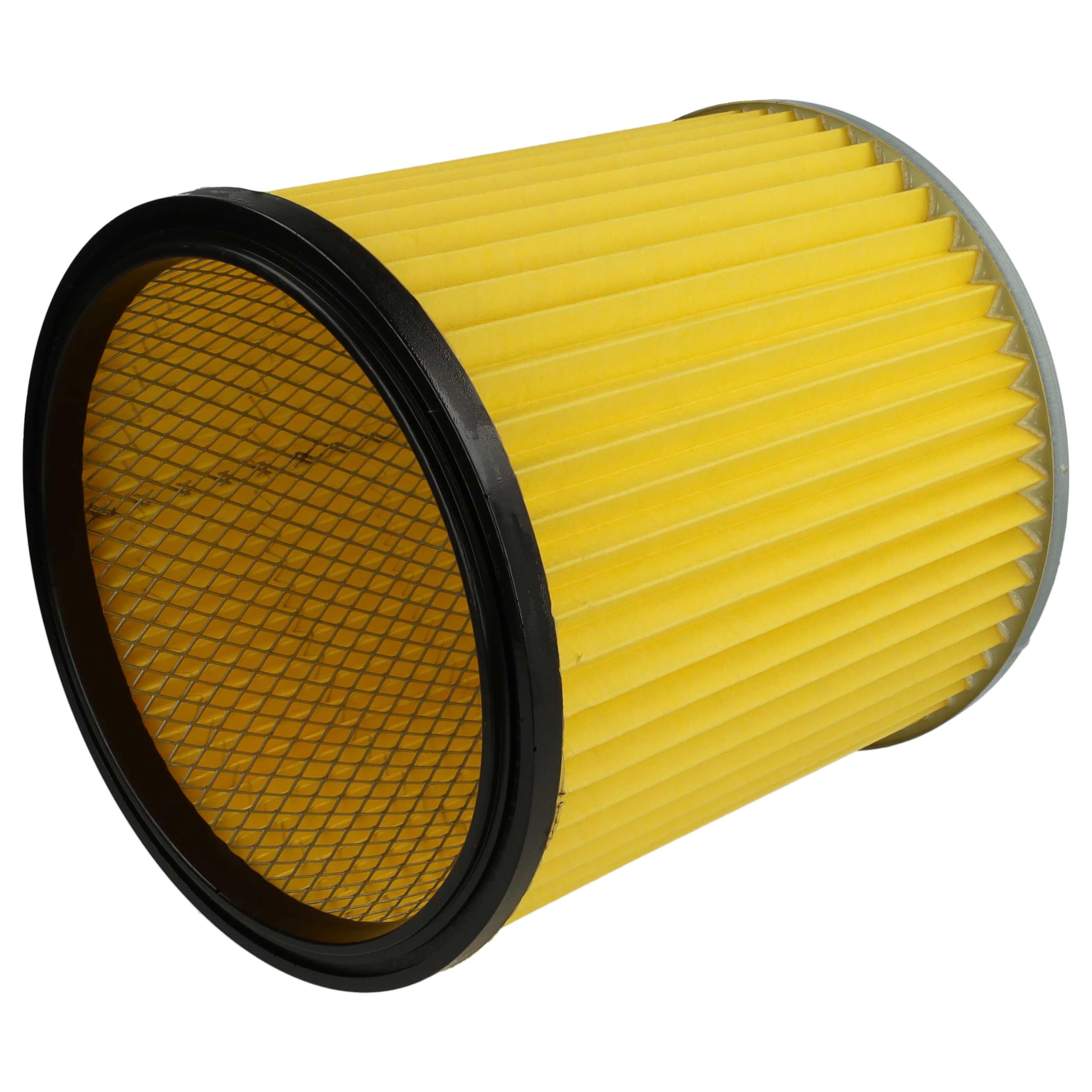 vhbw 8x filtro a pieghe piatte compatibile con Kärcher NT 301 (1.722-121.0), NT 351 aspirapolvere - giallo, lavabile