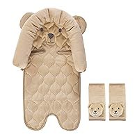 Vista 4 de Hudson Baby Funda unisex para asiento de coche y correas para bebé, elefante azul, talla única