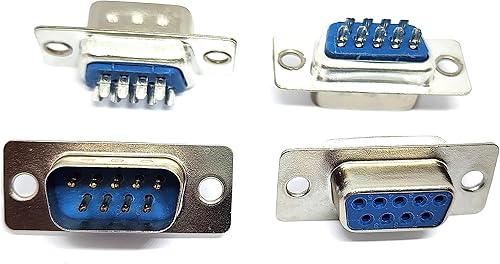 Miniatura 2 de Pc Accessories - 10 pares DB9 macho y hembra D-Sub conector tipo soldadura, paquete de 20 (10 machos + 10 hembra)