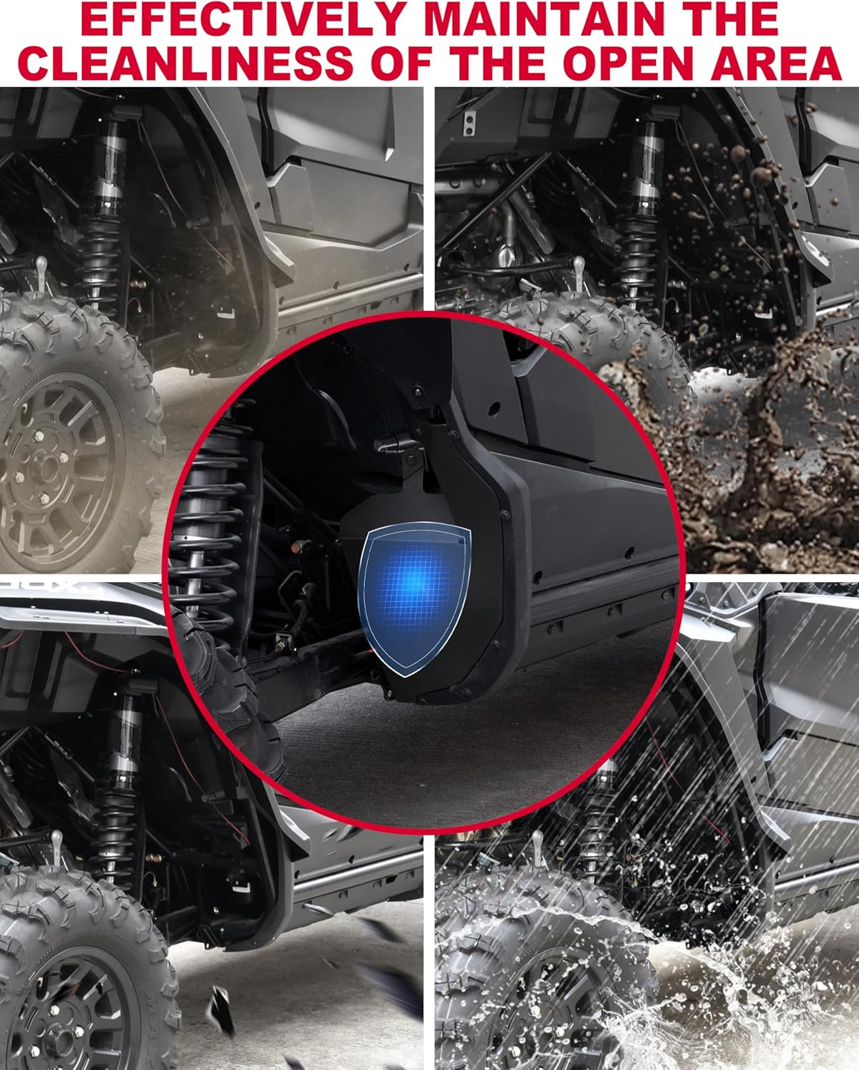 Rear Mud Guard Protection Panels for Honda Talon, Back Mud Spray Baffle Mud Flaps Fender Flares for Honda Talon 1000X 1000R 1000X-4 2019-2025 Accessories (2PCS)