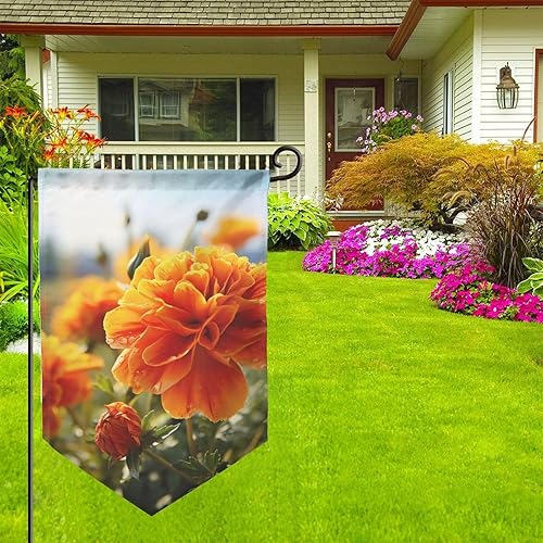 Miniatura 7 de Garden Flags for Outside Marigold Flower Autumn Flowers Garden Flag 12 x 18 Inch Double Sided Seasonal Welcome Yard Outdoor Flag small garden flags