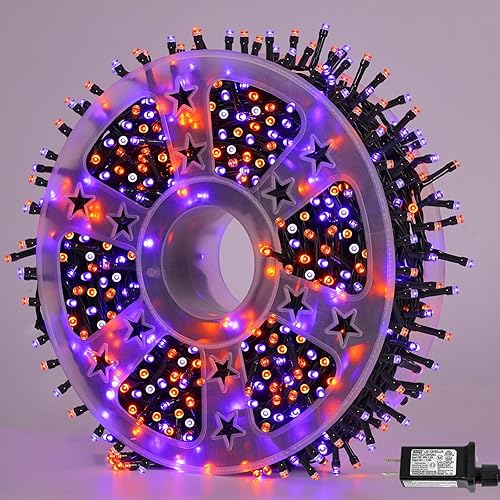 Miniatura 29 de YEGUO Luces de Navidad, tira de 500 luces LED de 165 pies, multicolor, alambre verde, luces parpadeantes para enchufar árbol en interiores y Varios