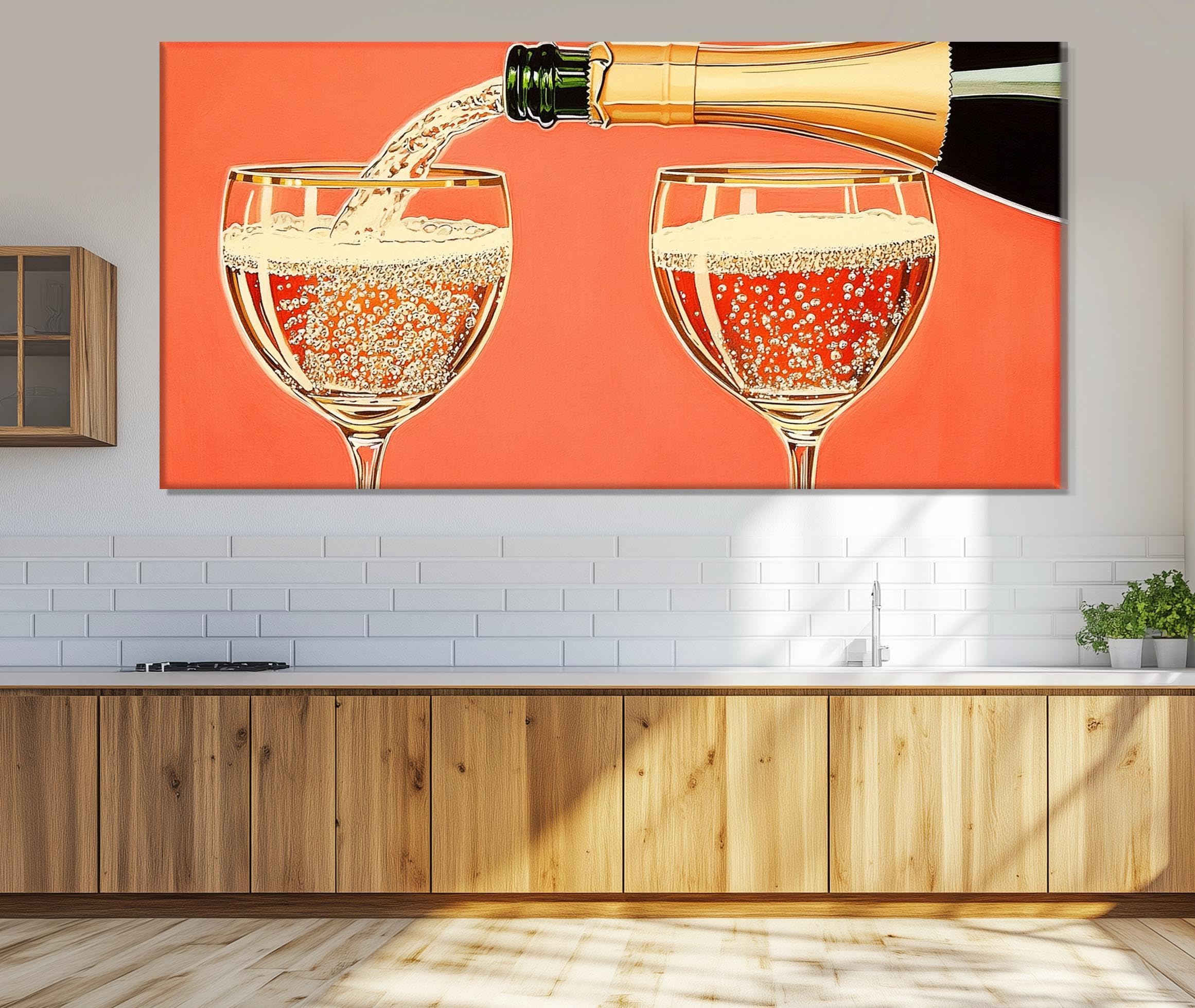 Imprimé sur toile Prosecco tableau mural convivial - 8