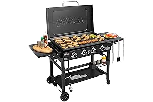 Royal Gourmet GB4000P 4-Burner Propane Gas Griddle with Hard Cover, 35-Inch Flat...