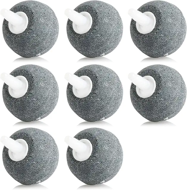 8 Pcs Aquarium Air Stones - High-Efficiency Aerator for Fish Tanks & Ponds