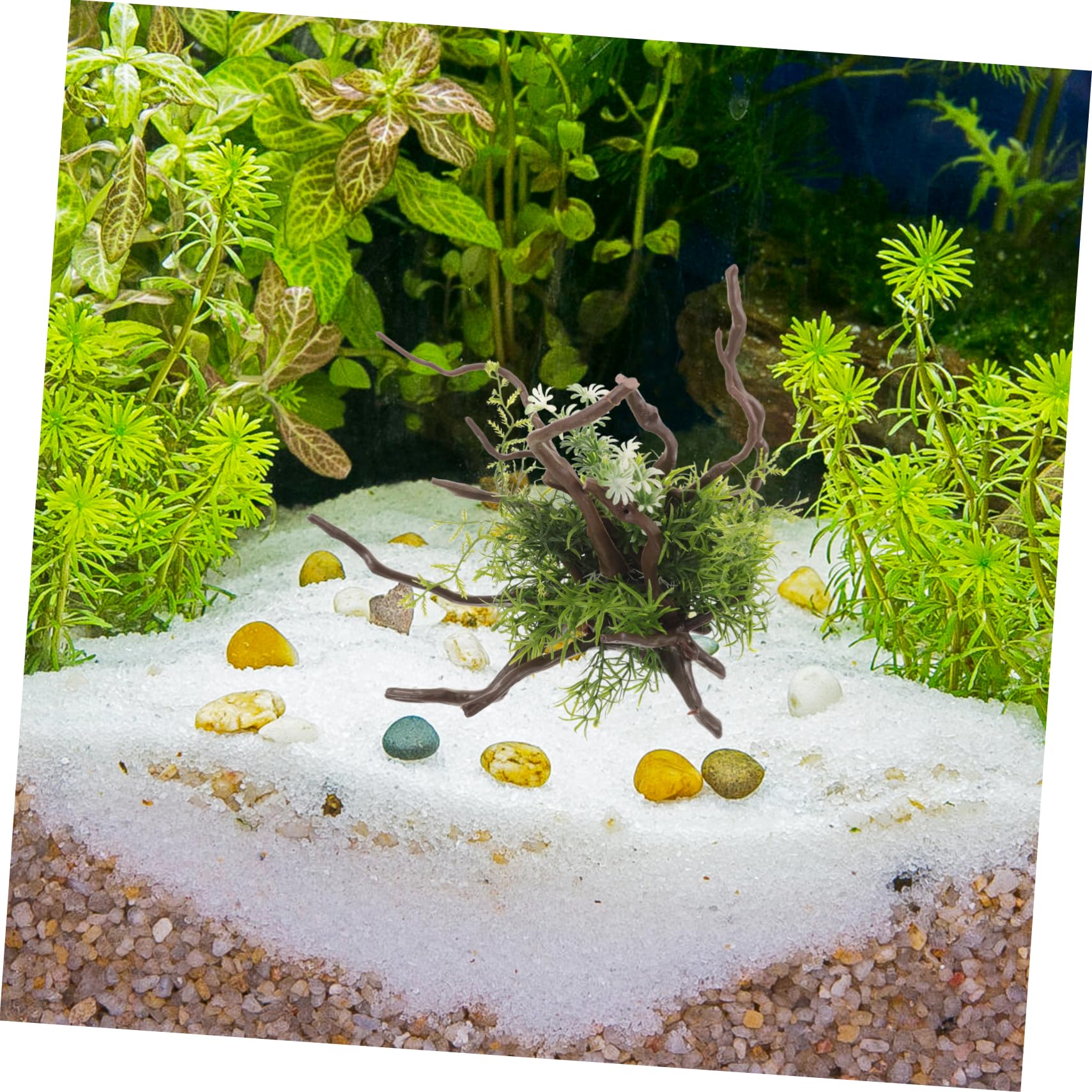 Happyyami Planta Artificial para Acuario Decorativa De Adorno De Paisaje Acuático Decoración De Pecera Lifelike para Crear Lifelike Acuarios y Tanques De Reptiles
