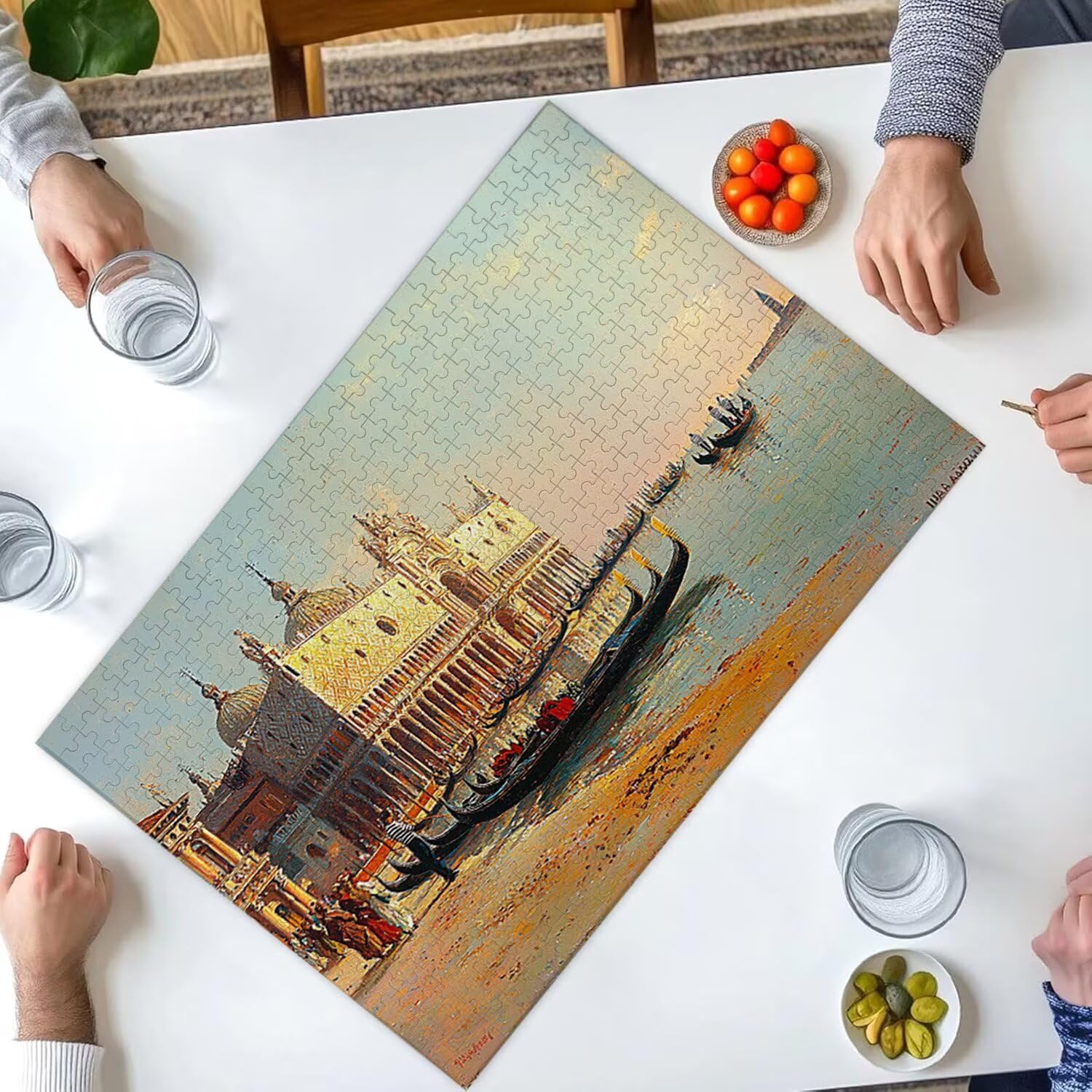 Puzzle dla dorosłych, 5000 elementów, nadmorskie miasta, 5000 elementów, puzzle dla dorosłych, gra edukacyjna, 158 x 106 cm, odpowiednie do dekompresji i dekoracji ścian pokoju, prezenty j-253