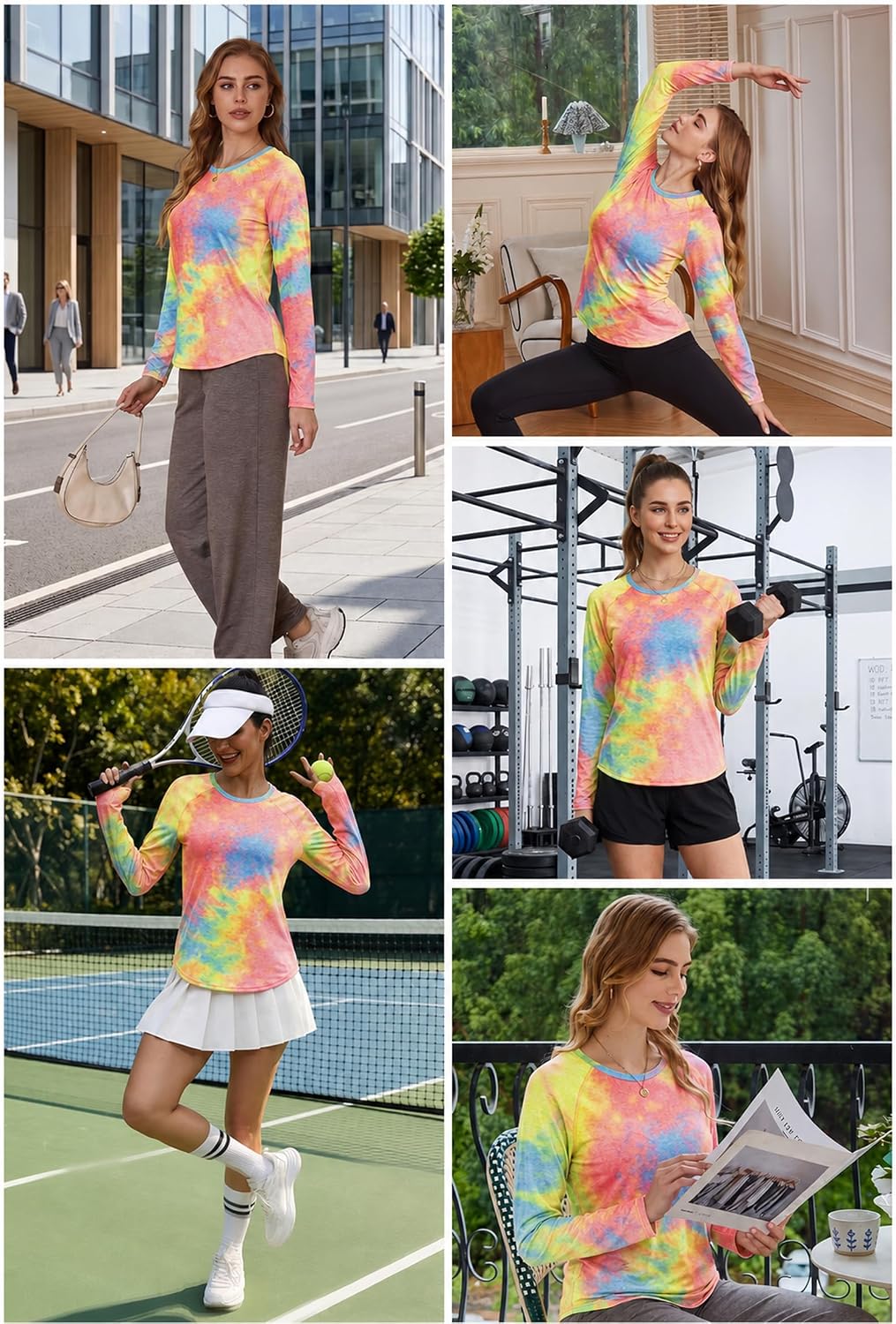 Alaroo Women's Long Sleeve Shirts Workout Tops Hiking Fishing image 4