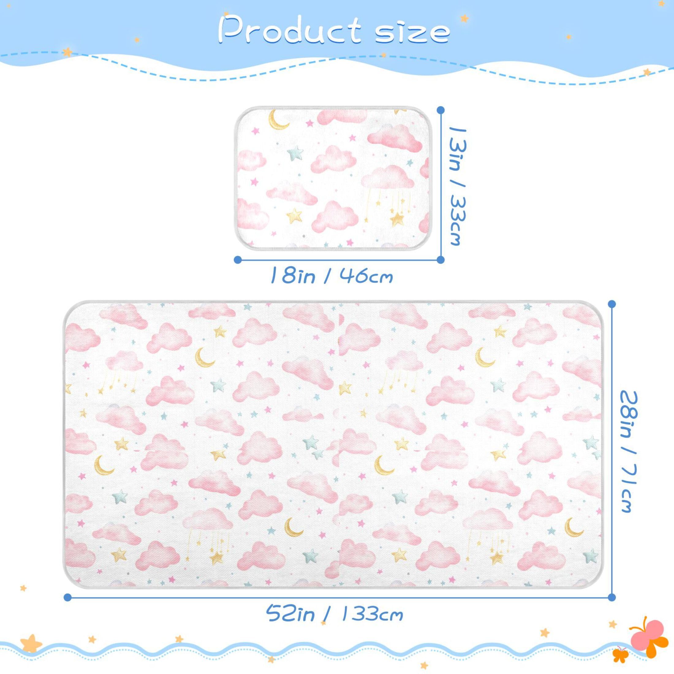 Takiito Soft Clouds Baby Cooling Mattress Pad, Soft & Breathable Cooling Mat Keep Baby Cool in Summer 28x52 in, Nursery Essential