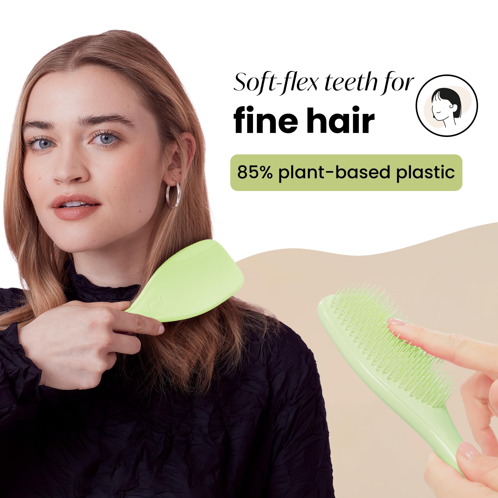 Tangle Teezer Plant Based Ultimate Detangler, Detangling Brush for Coloured Fine & Thin Hair - Image 3