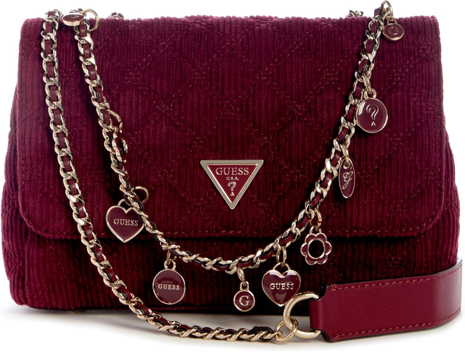 GUESS Womens Giully II 2 Compartment Convertible Flap Handbag