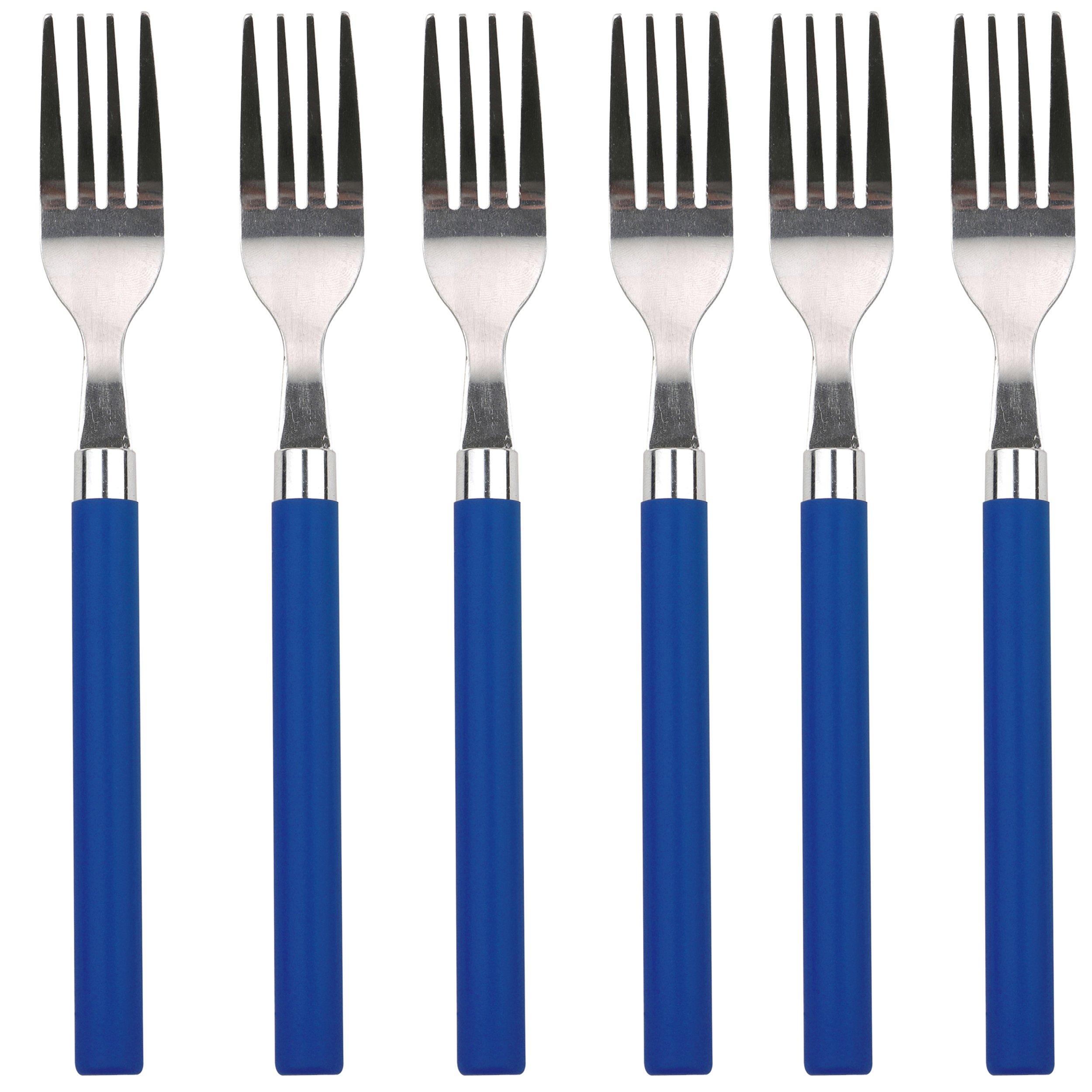 Renberg Set of Forks, Stainless Steel, Blue, 20 x 3 x 10 cm, Pack of 6