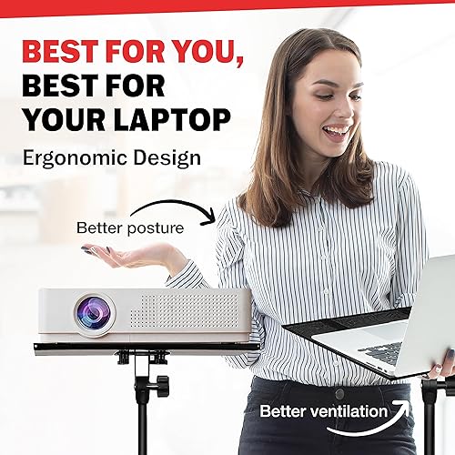 Miniatura 9 de Soporte para proyector WTC de cuello de cisne ajustable en altura para teléfono y laptop