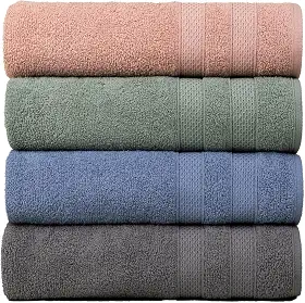 Kit 4 Toalhas de Rosto Fio Penteado Extra Macia - Comfort (KIT 1)