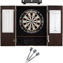 Viper Dead On Sisal Dartboard, Metropolitan Espresso Cabinet, Underground The Raven Steel Tip Darts & Shadow Buster Dartboard Lights