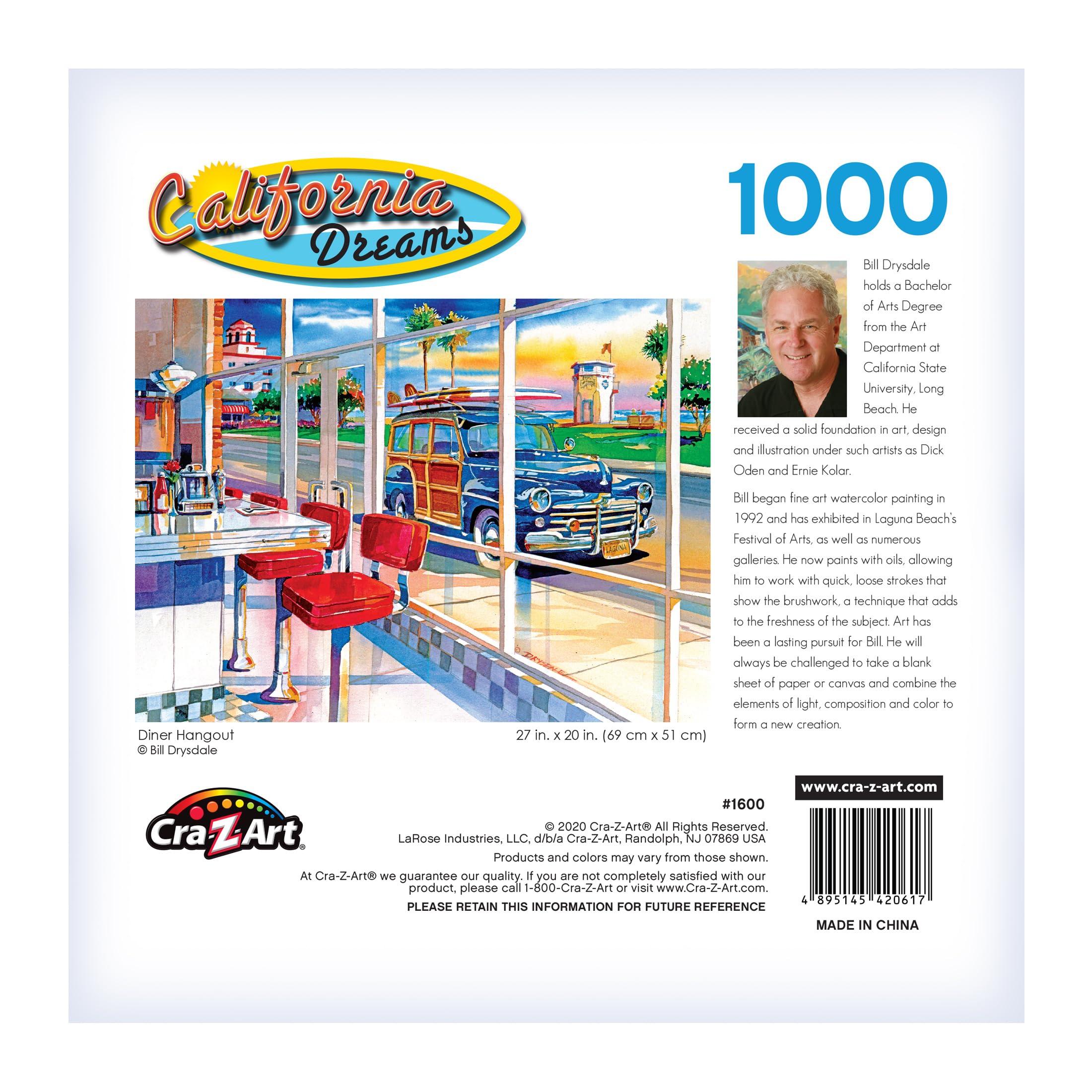 Amazon.com: RoseArt - California Dreams - Diner Hangout - 1000