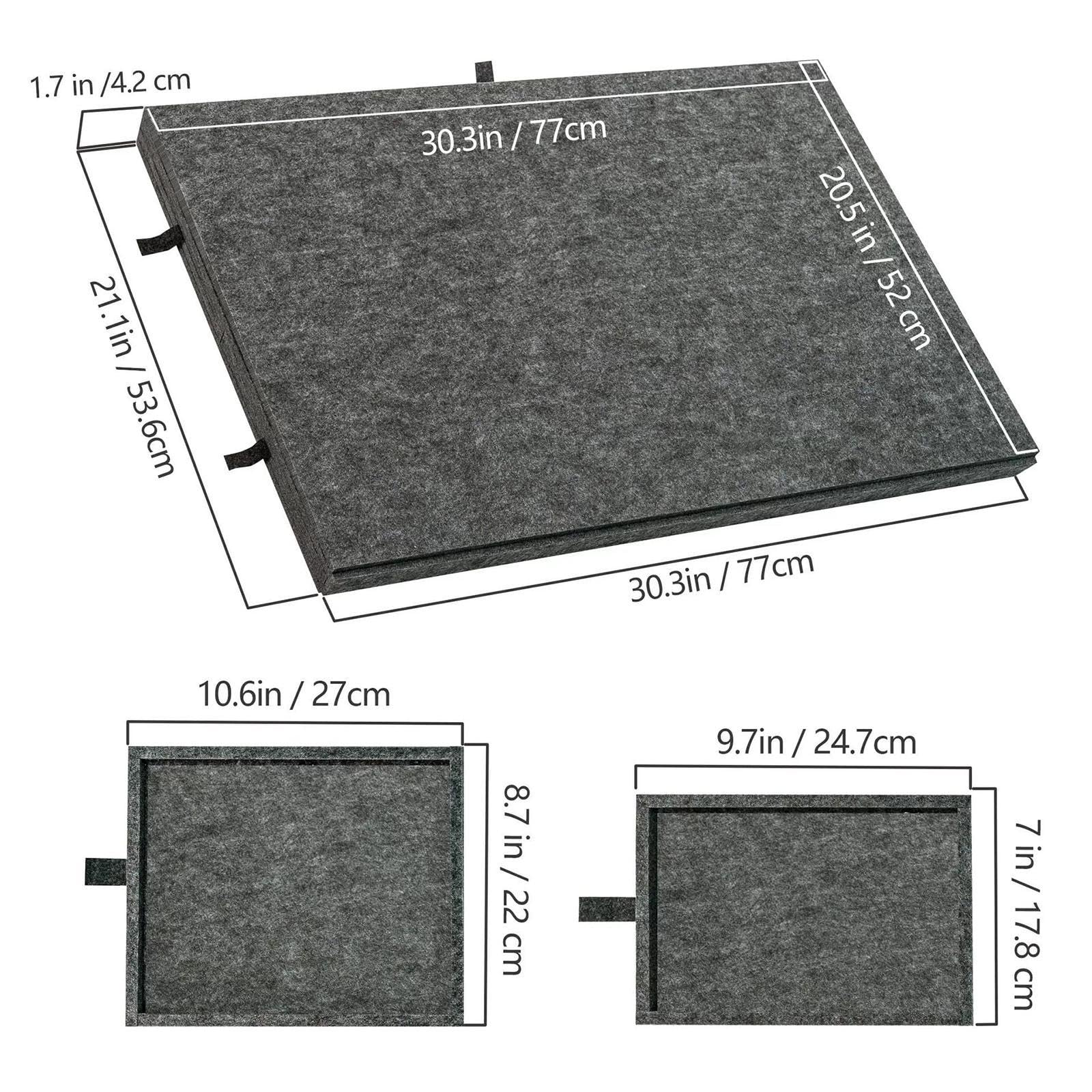 Mesa Rompecabezas Tablero de Fieltro Portátil con Cajones para Almacenamiento de Puzzles Y Montaje Seguro Adecuado para Entusiastas Y Decoración del H, Dark Gray S