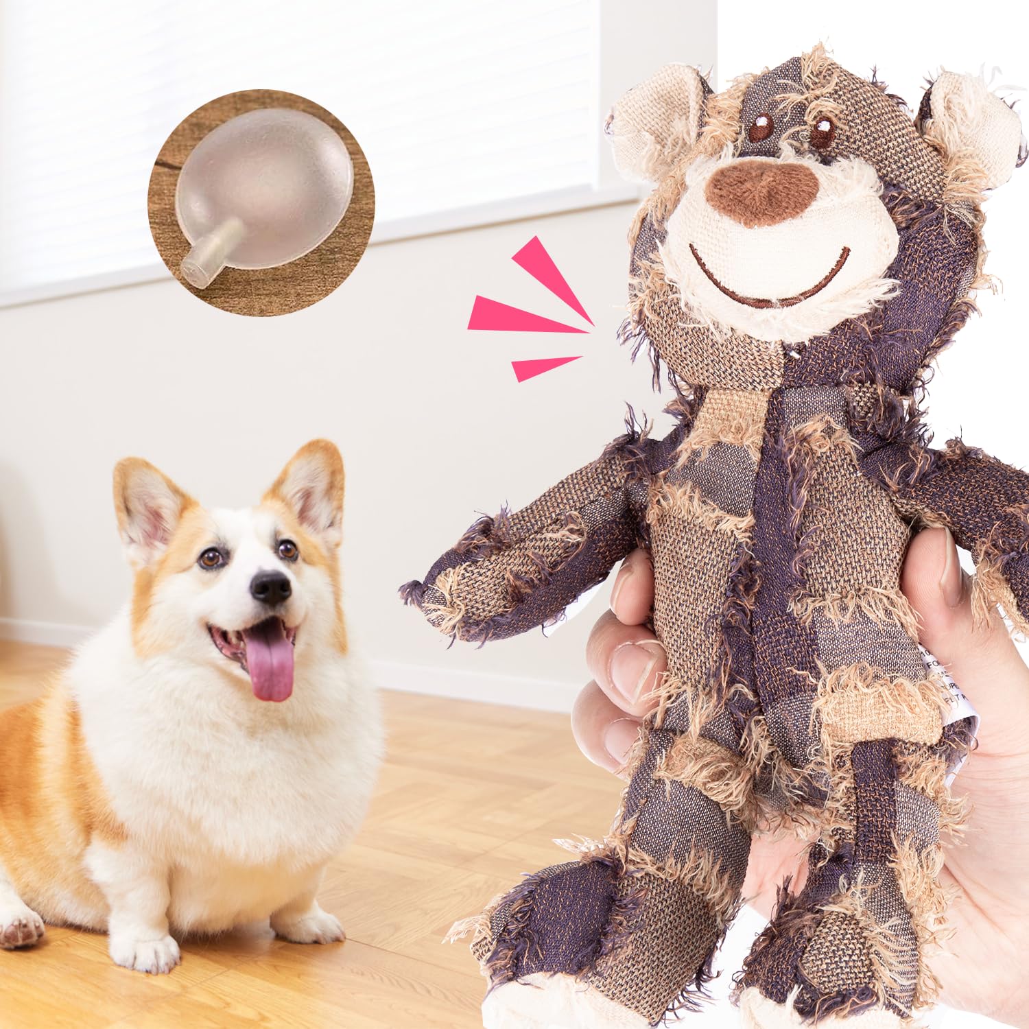 Onperpoe Indestructible Robust Bear Dog Toys, Dog Companion for Heavy Chewers Dogs Toy Indestructible - Image 3