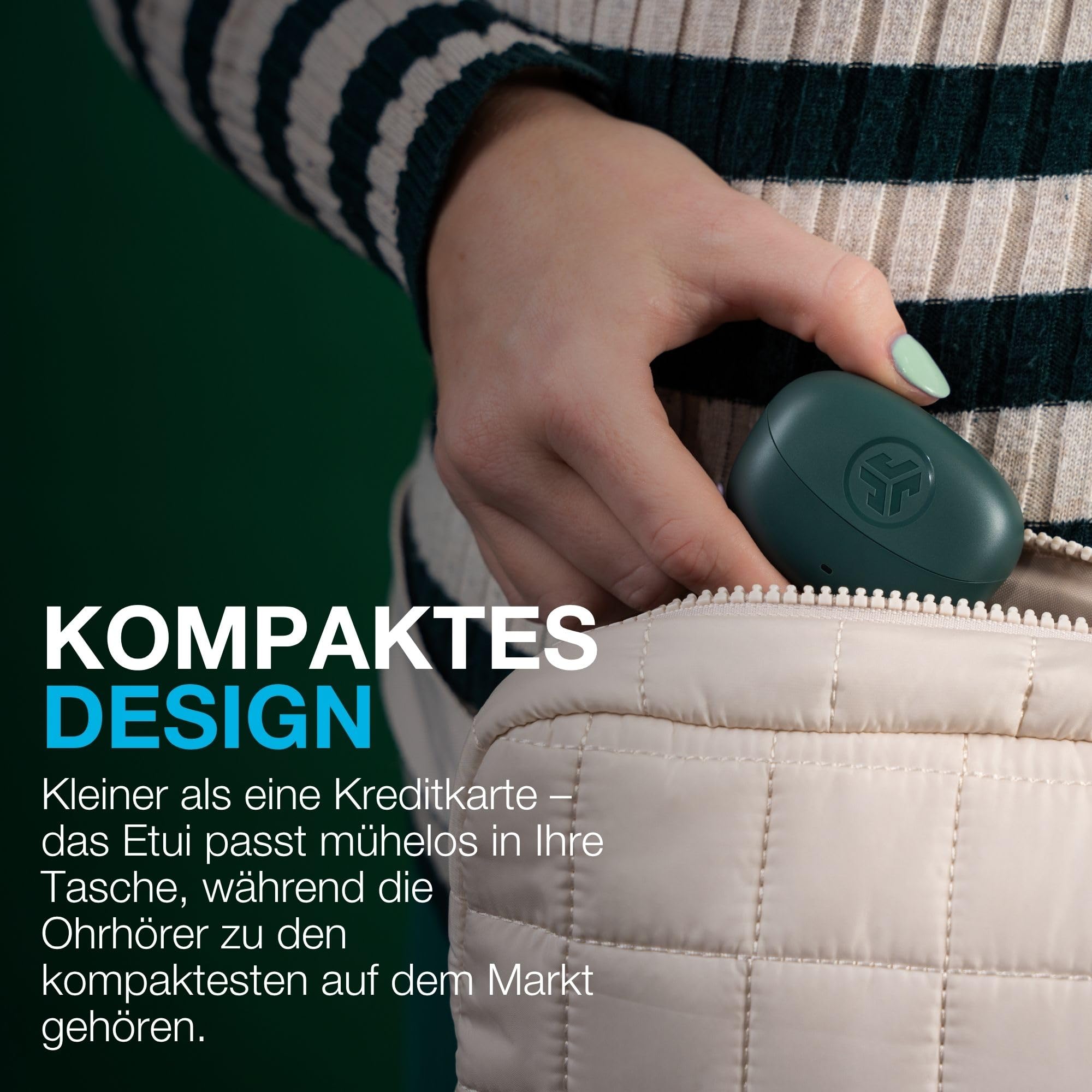 JLab Go Pods ANC In-Ear Kopfhörer Bluetooth mit Noise Cancelling - Kabellose Earbuds mit 26+ Std. - Hybrid-Geräuschunterdrückung, Multipunt, IP55, Sound per App einstellbar, klare Anrufe, Schwarz