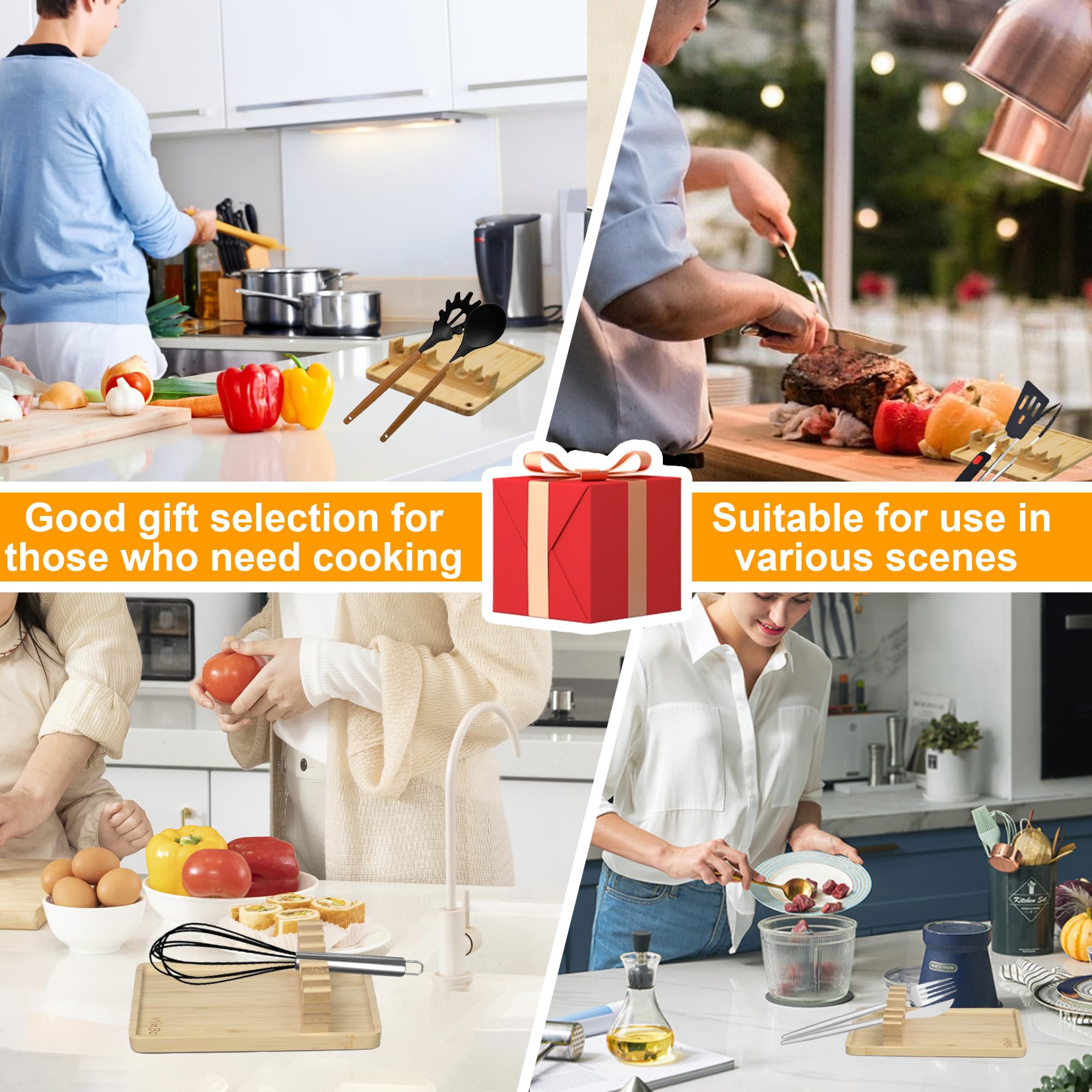 Porta Mestoli In Bambù: Elegante E Moderno, Perfetto Per Cucchiaio E Spatole - Foto 7