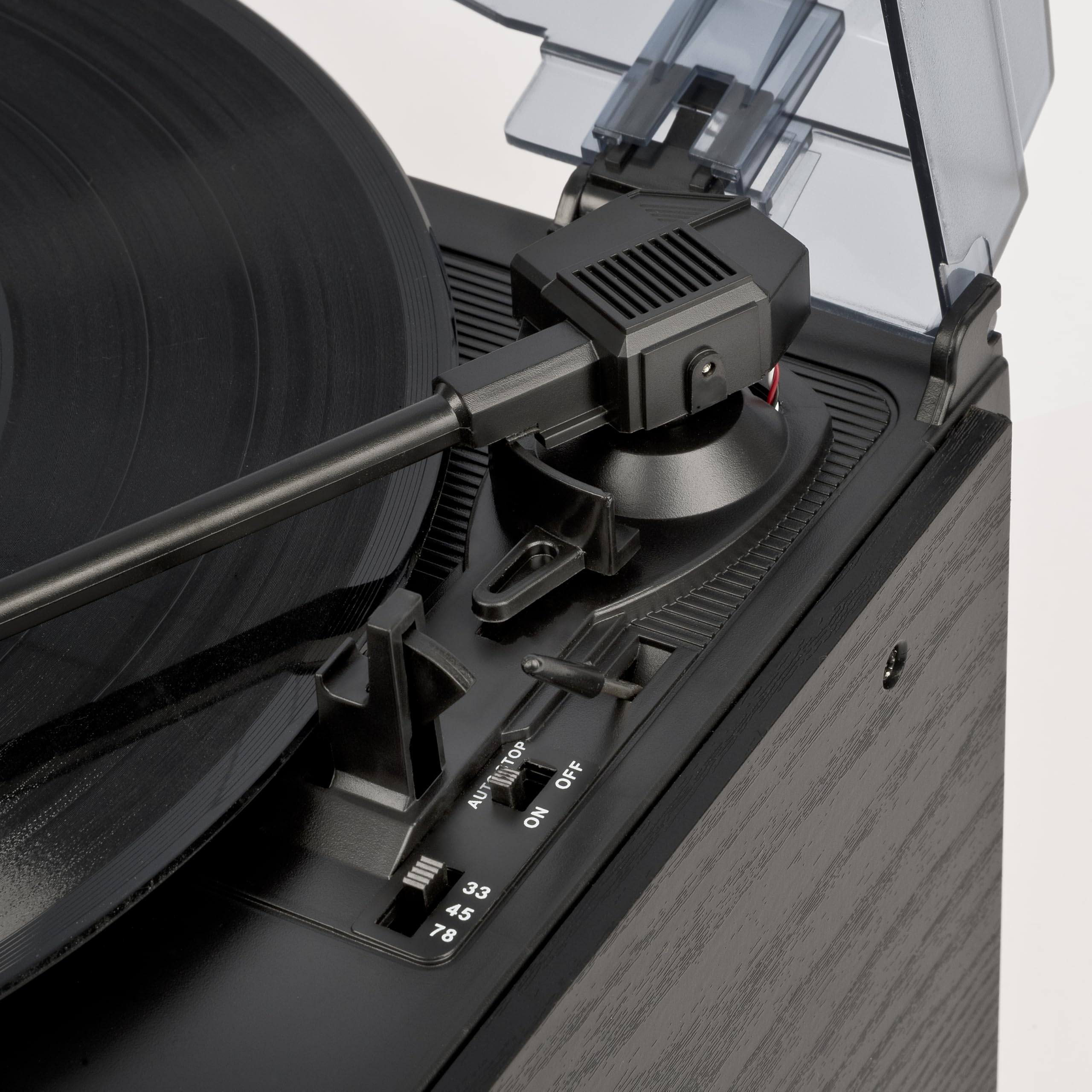 Trevi TT 1072 DAB Giradischi Vintage 25W 3 Velocità CD USB AUX-IN Cassette Radio Digitale Stereo All-in-One Encoding Nero