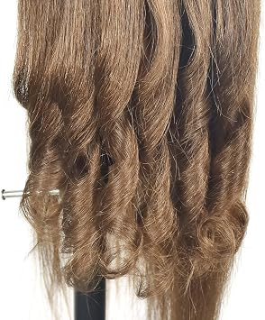Mannequin Head with Artificial hair Professional Hairdressing Practice Training Doll Heads Cosmetology Hair Styling Mannequins Heads with Free Clamp