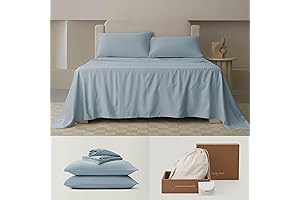 RedLand Comfort Cotton Tencel Sheet Set - Blue Haven of Cloud-Like Slumber