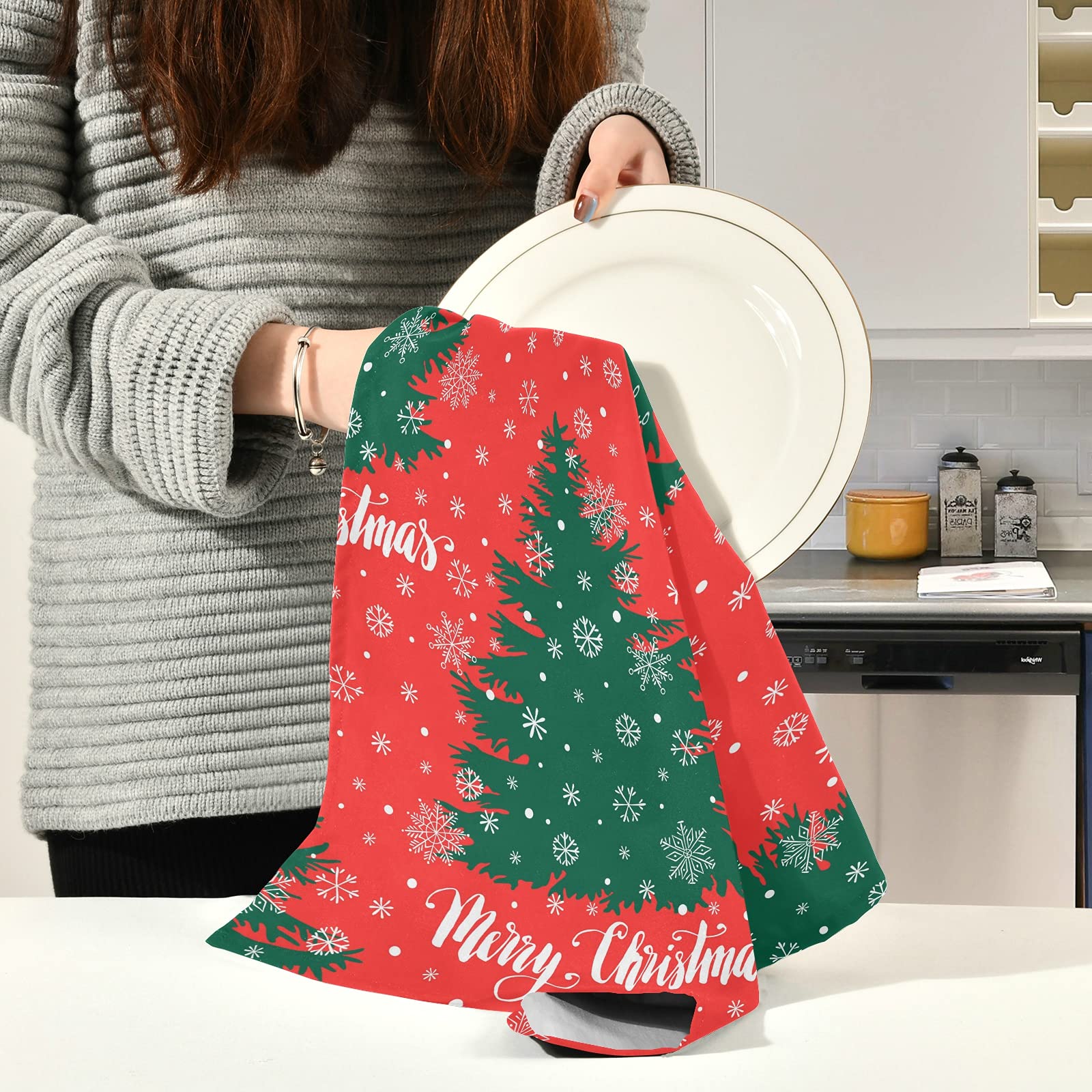 Torchons De Cuisine Réutilisables En Microfibre - Lot De 6, Motifs Lapin Et Sapin, 28x28 Cm Torchon Absorbant Motifs Torchons De Cuisine Réutilisables En Microfibre - Lot De 6, Motifs Lapin Et Sapin, 28x28 Cm Torchon Absorbant Motifs