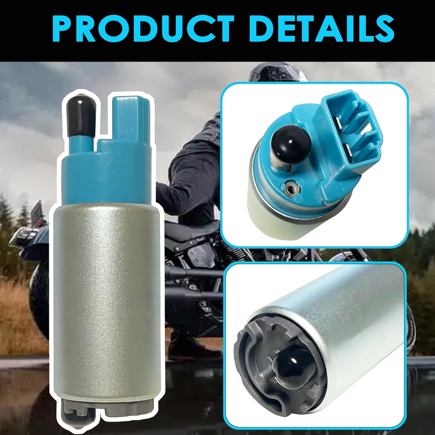 62897-01B Fuel Pump W/Regulator &Seal Fit for Harley Davidson Heritage Softail Deluxe Fat Boy Night Train Springer FLST FXST CVO FLSTC FLSTCI 2001-07 75126-06A 62897-01 61342-00A 62897-01A 75132-06