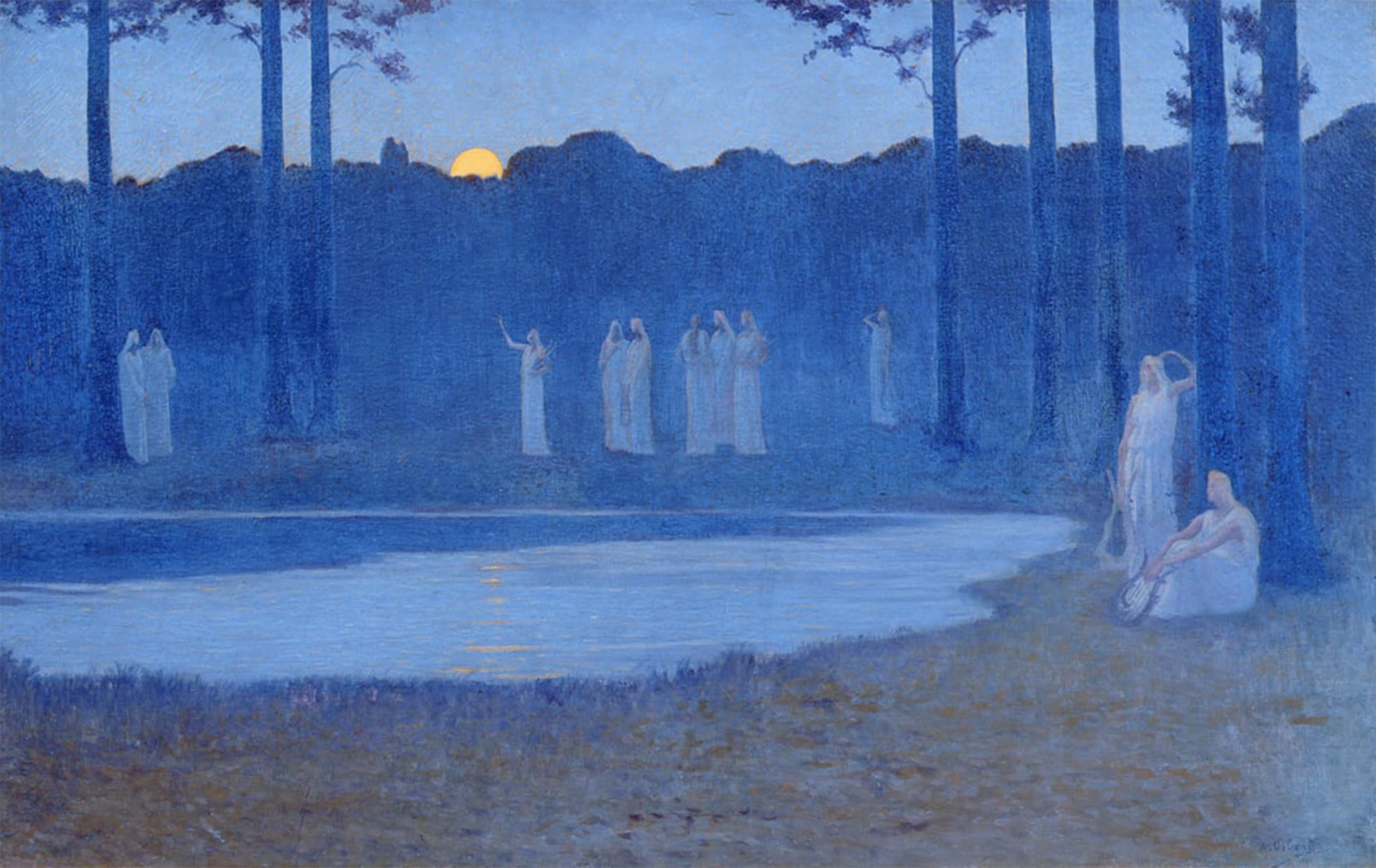 Impression Toile les Chants de la Nuit Alphonse Osbert Décoration Murale Chic