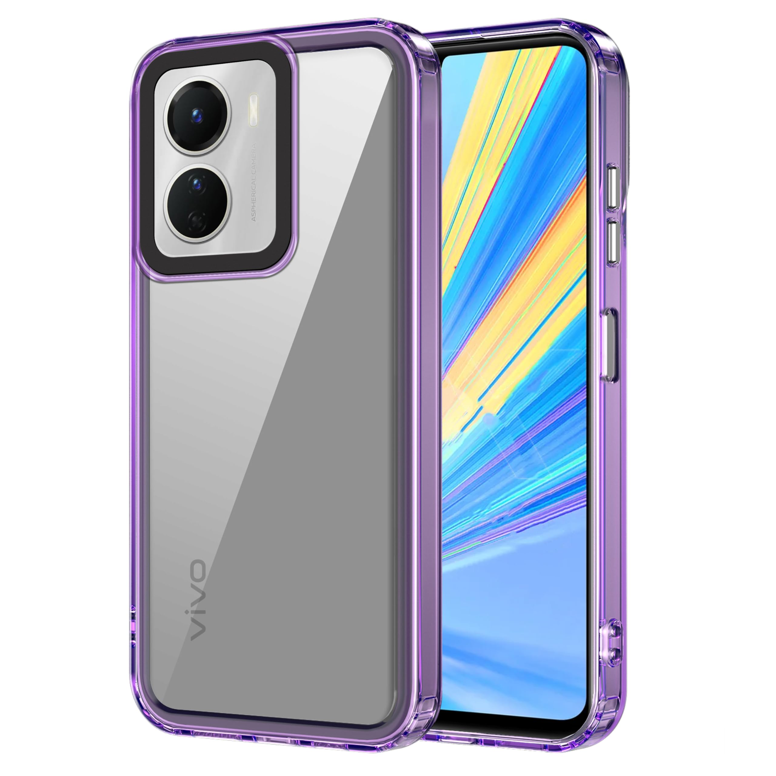 Amazon Basics Back Case Cover for Vivo Y16 (TPU + PC_Translucent Purple) (B0CSPMDKH4) Amazon Price History, Amazon Price Tracker