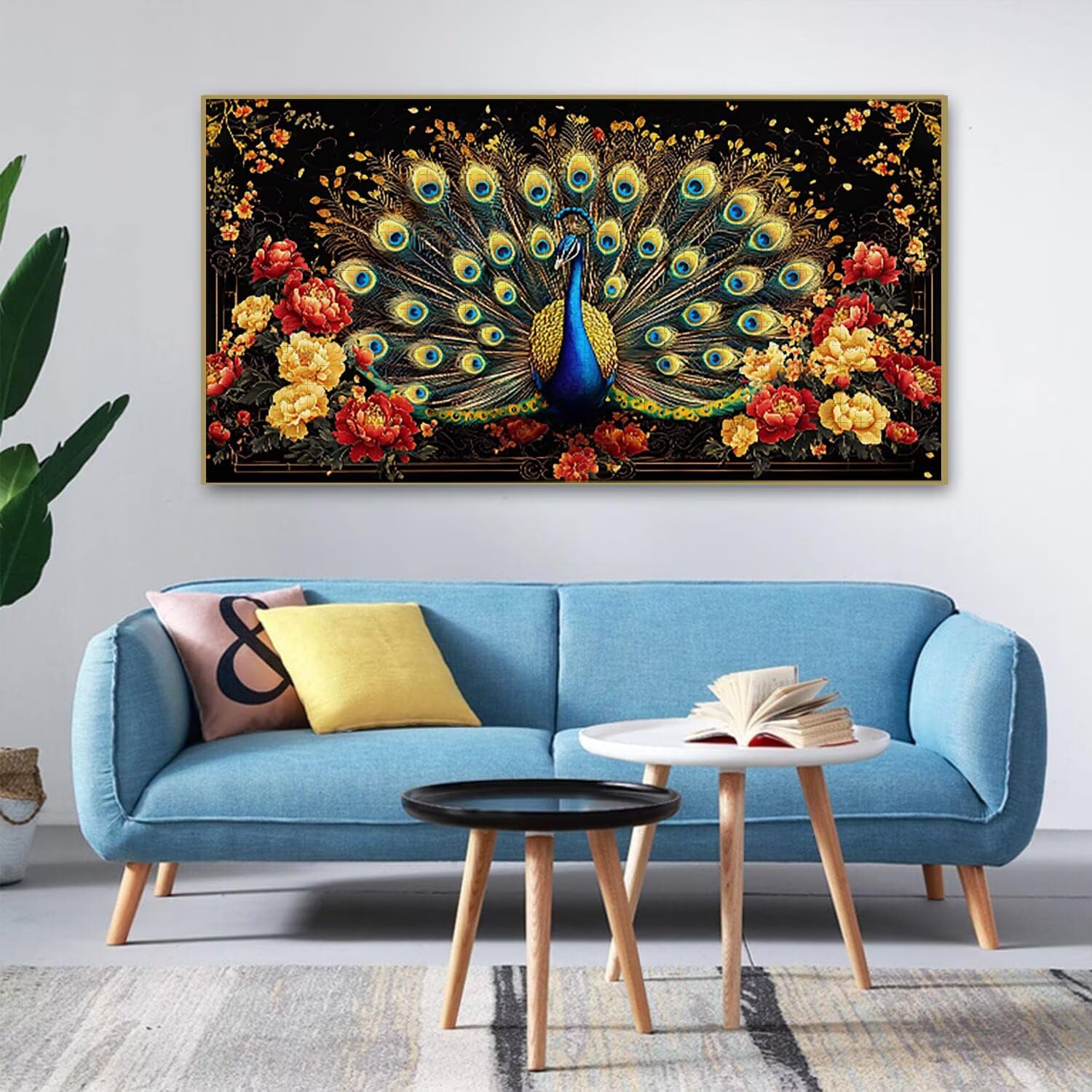 Puzzle dla dorosłych 1692 elementy, Peonia Paw Puzzle, trudne, wymagające, puzzle idealnie pasują, napis na plecach, prezent dla seniorów (179x31cm) v-611