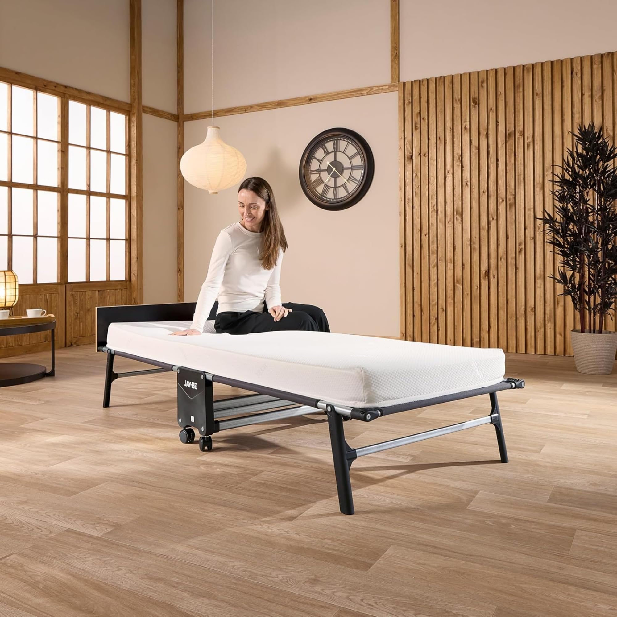 JAY-BE RM80 Einzel-Zustellbett auf Rollen mit Memory-Matratze