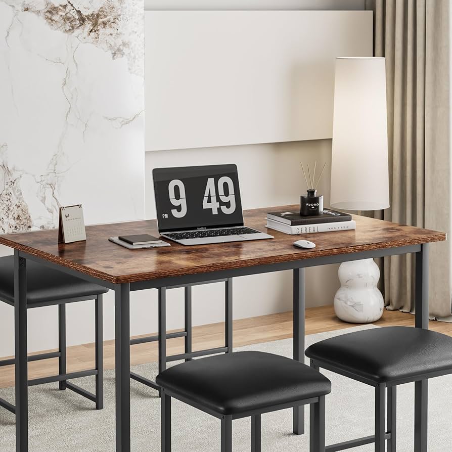 チャキ⭐︎　家具４点セット Amazon.com - VECELO 5-Piece Dining Table Set for Home