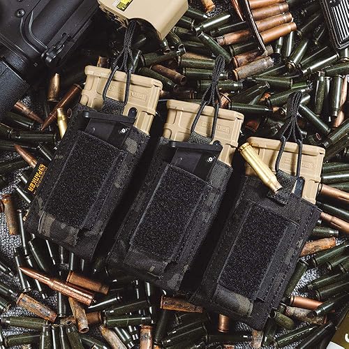 Miniatura 116 de EXCELLENT ELITE SPANKER Funda para rifle elástico Mag M4 M14 M16 AK AR para rifle elástico M4 M14 M16 AK AR para bolsa de pistola Mag Doble-Negro