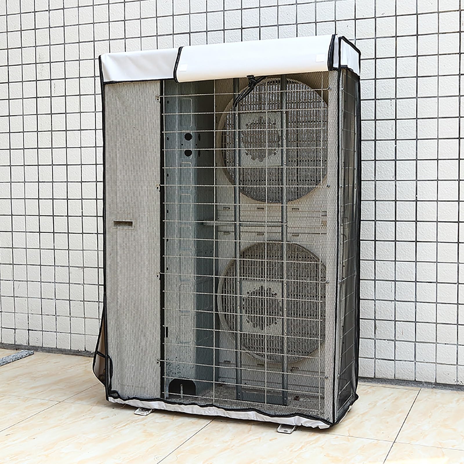 Cubierta de aire acondicionado para exteriores, aislamiento de doble capa resistente, reducción de ruido para aire acondicionado central y bomba de calor, protección para todas las estaciones, color