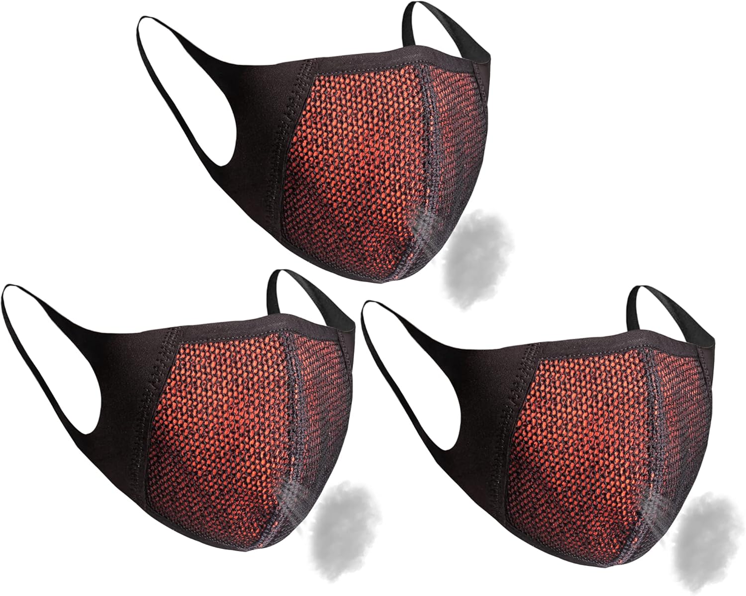 Breathble Sports Face Mask for Kids Youth Reusable Washable Exercise Mesh Sports Masks Outdoor Home Fitness (Adult-Black/Orange 2 Pack) : Sports & Outdoors