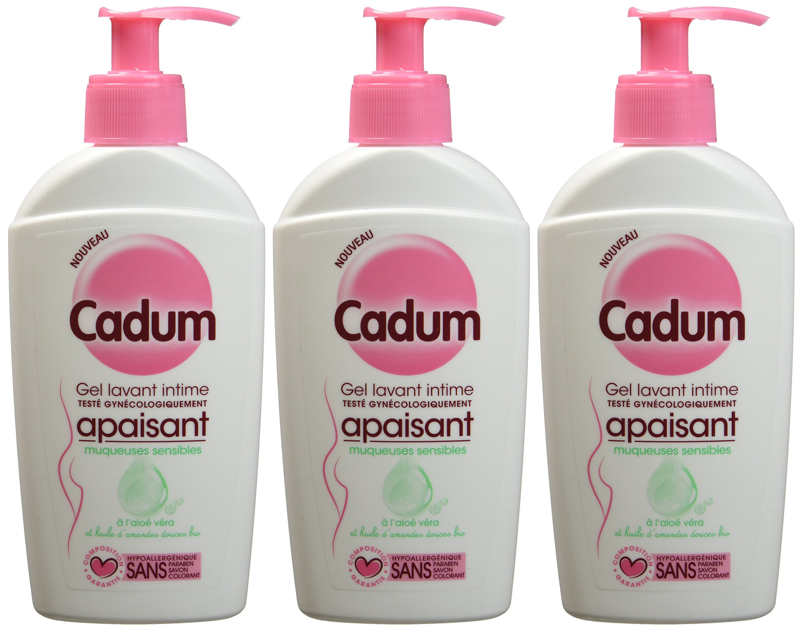 Cadum - Intymna pielęgnacja kojący żel toaletowy wrażliwe błony śluzowe - 200 ml - Zestaw 3 szt