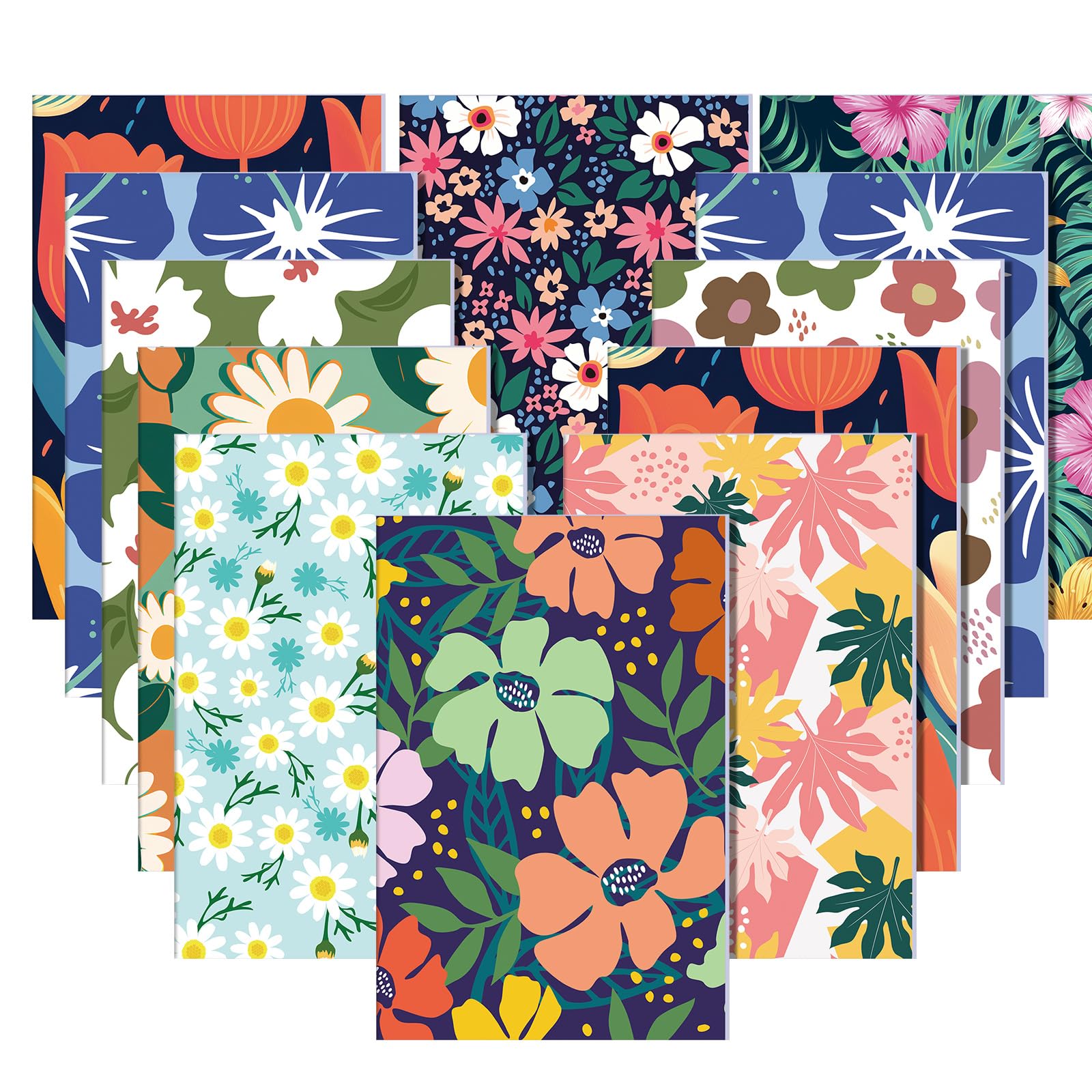 Maitys 30 quaderni in formato A5 per composizione estetica, grazioso taccuino per la scuola, 20 x 15 cm, a righe, stile floreale, diari di carta per adolescenti, ragazze, bambini, adulti, regalo