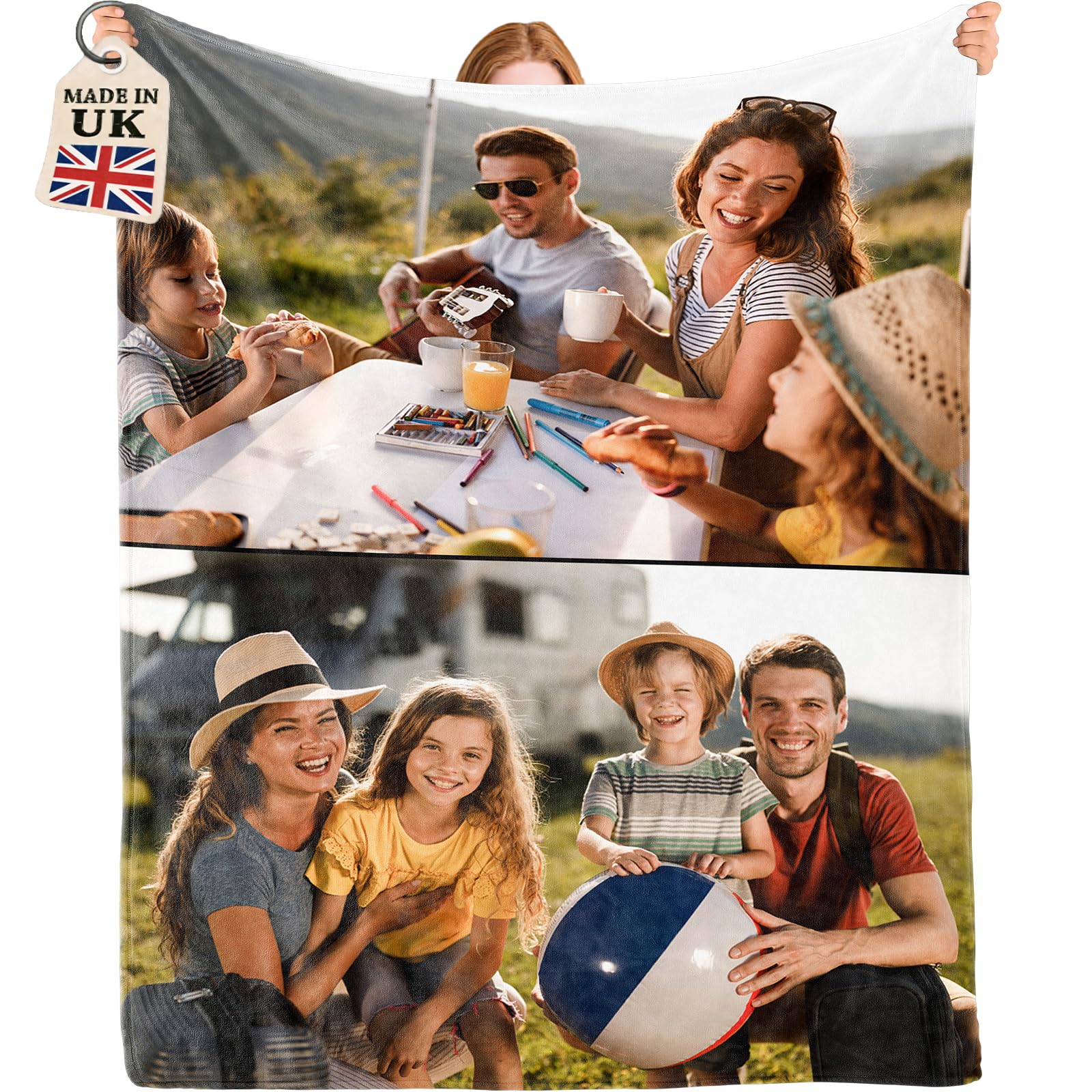 Bemaystar Personalised Blanket with Photo Text - Gifts for Women Men, Custom Blanket, Personalised Photo Blanket, Gifts for Dad Mum Kids Pet Girfriend Friends, Gifts for Valentines Day Birthday — image 1
