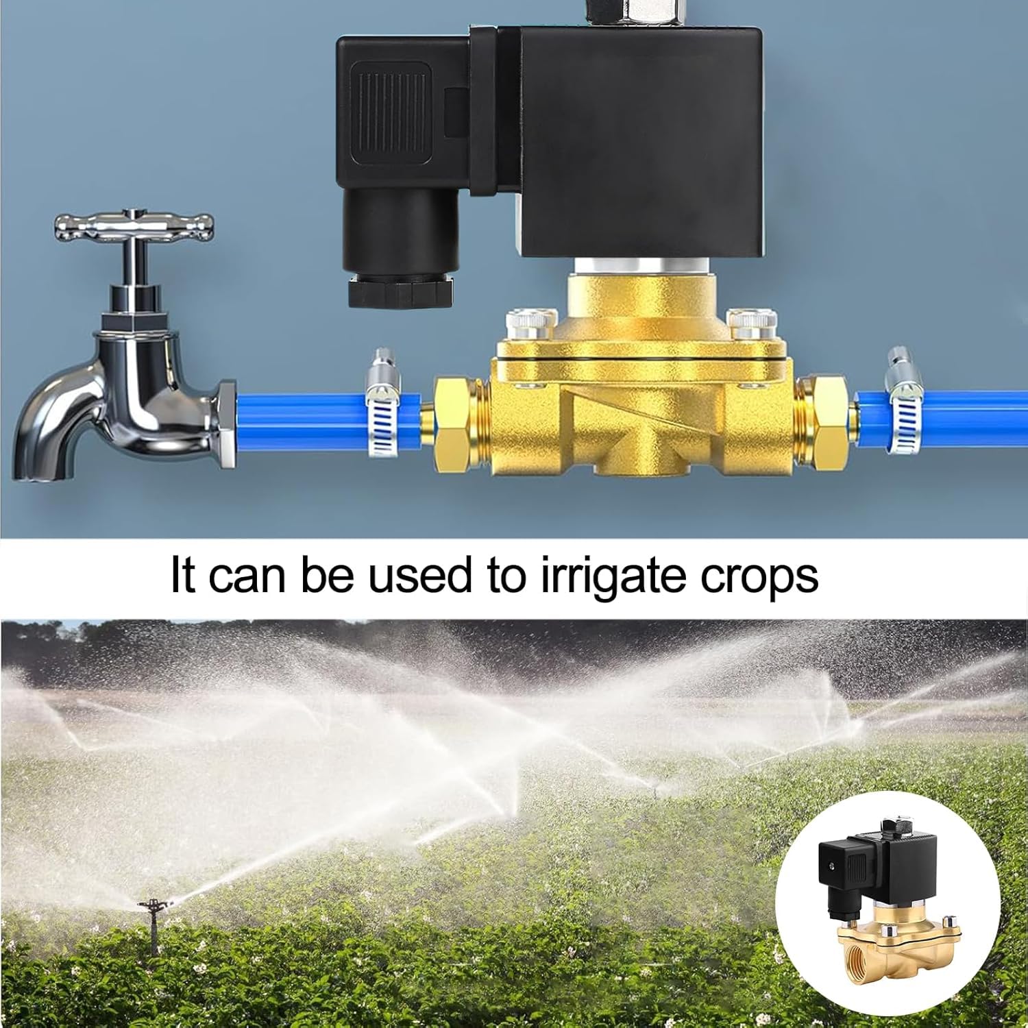 Magnetventil Messing,1" 220V AC Elektromagnetventil,Elektrisch Magnet Ventil,Brass Solenoid Valve, Messing Elektrisches Magnetventil Direktgesteuert für Wasser Luft