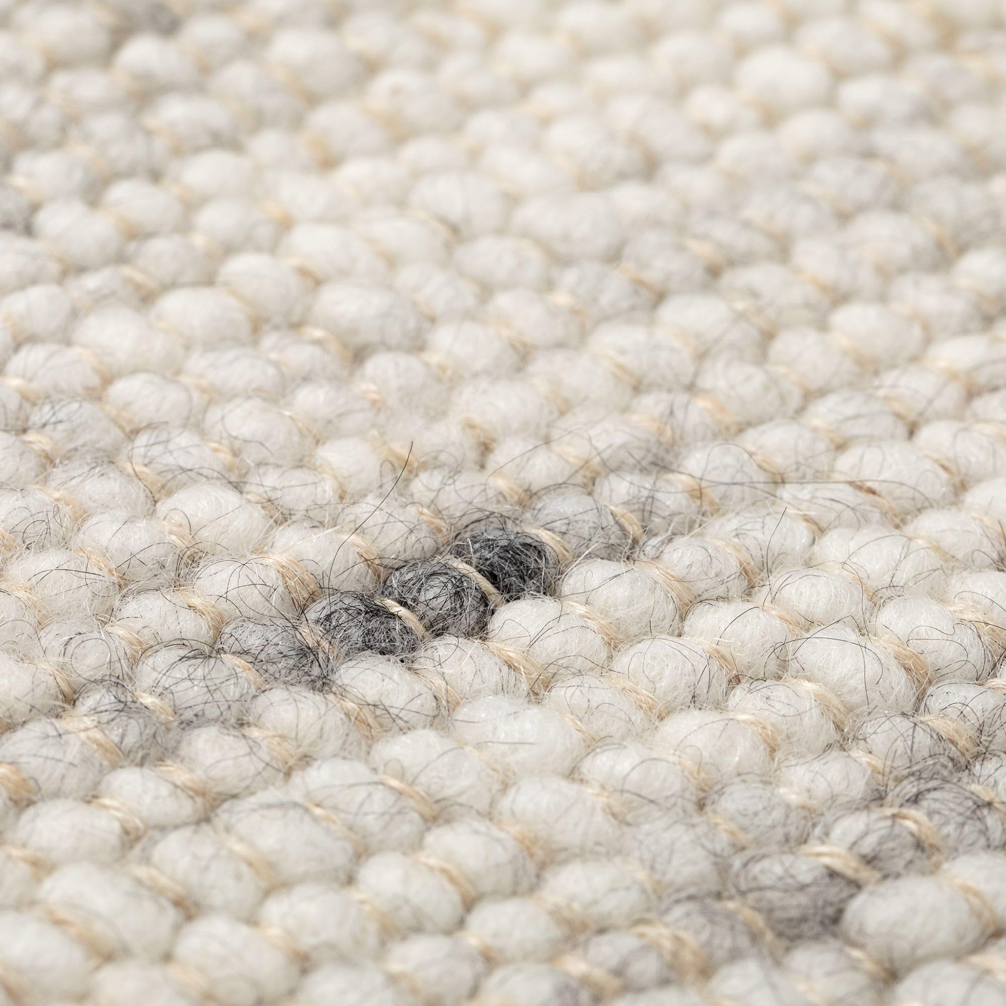 Steffensmeier Handweb Teppich Paros | gewalkte Schurwolle | Grau, handgewebt, Größe: 160x230 cm