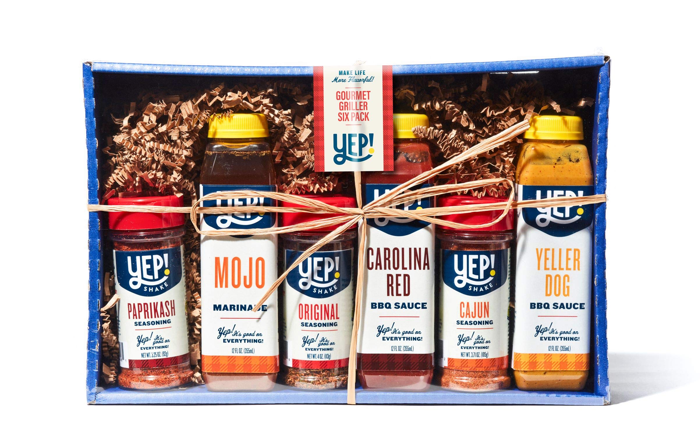 Yep! Shake Gourmet Griller Six Pack | All-Purpose Seasonings For the Grill and BBQ Master in Your Life | Variety Seasonings and Marinades for Grilling