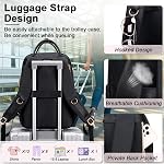 Weitars Lunch Backpack for Women 15.6 Inch Laptop Backpack Travel Backpack for Women Work Backpack Teacher Nurse Backpack, black, L