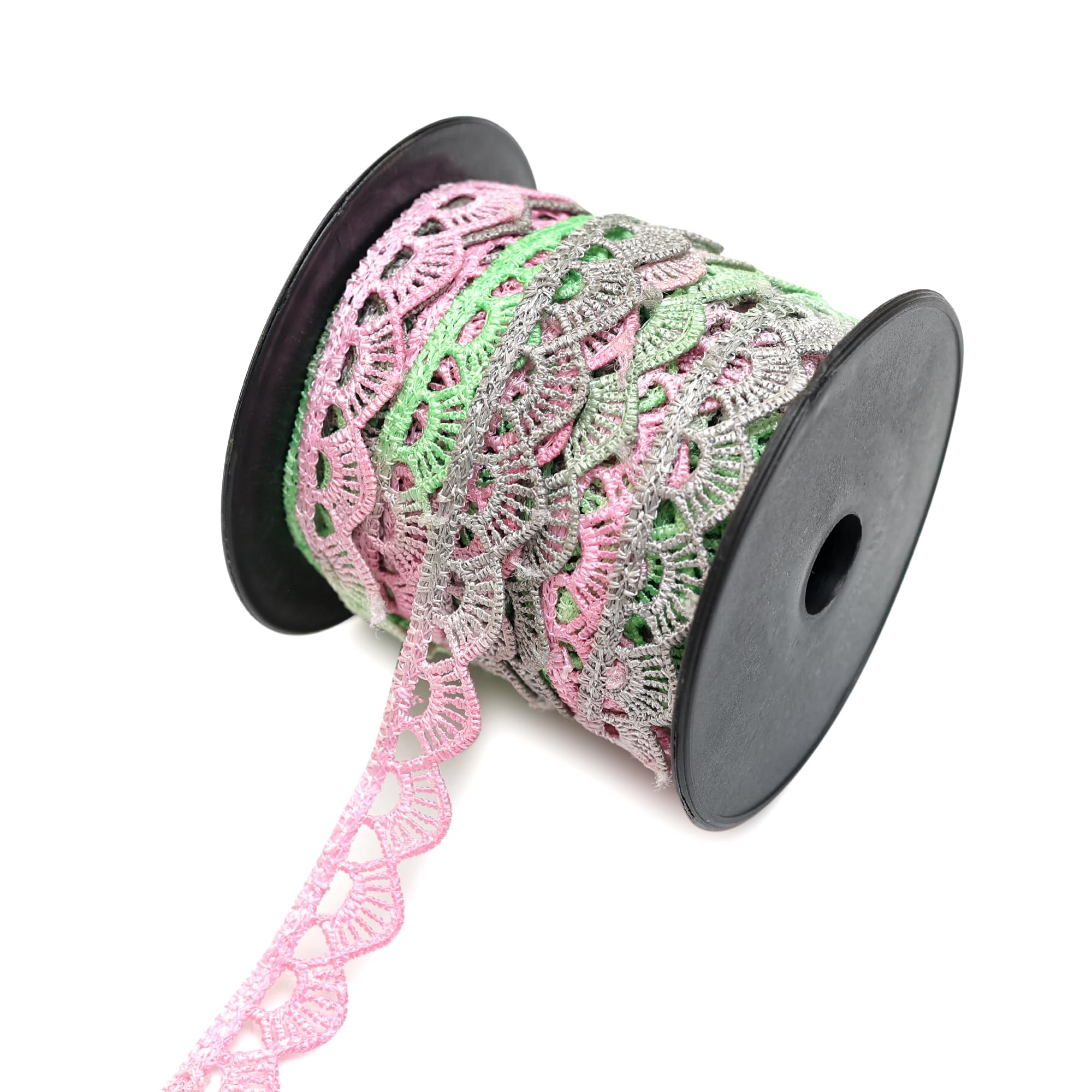 EmbroideryMaterial Multi Color Cotton Trim Laces and Borders Material for Saree Border, Suit, Kurta, Dupatta, Blouse, Gown, Lehenga & Neckline (10 Meters, 1.3 CM Wide)-image-46