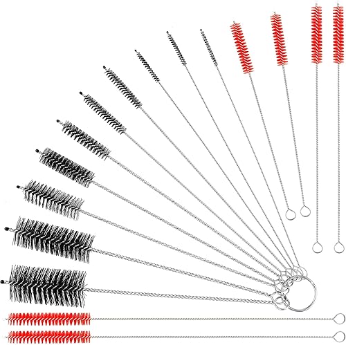 16 cepillos de limpieza reutilizables para popotes, tubo de ensayo, cepillo de limpieza para popote largo, herramienta de limpieza de lavado de