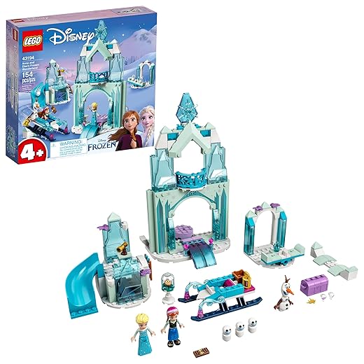LEGO Disney Anna and Elsa’s Frozen Wonderland 43194 Castle Toy with Disney Princess Mini-Doll Figures, Gifts for 4 Plus Years Old Kids, Girls and Boys