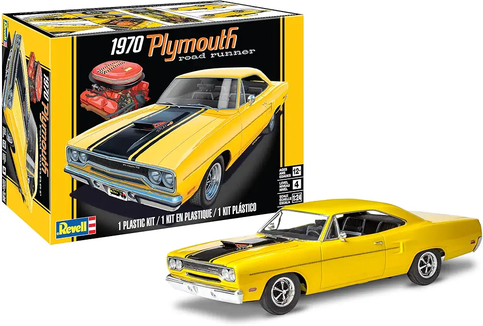 Revell 14531 '70 Plymouth Road Runner 1:24 Scale 77-Piece Skill Level 5 Model Car Building Kit