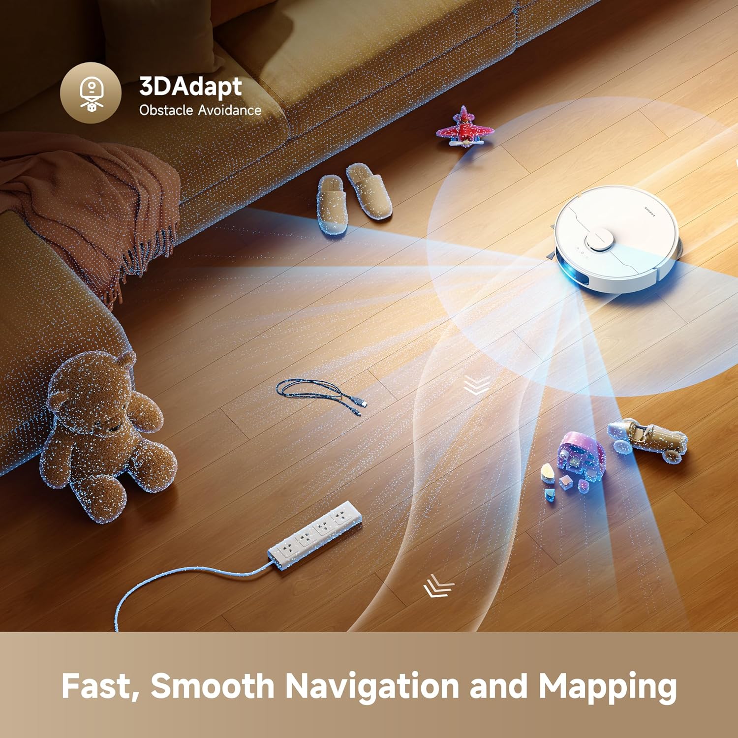 DREAME D30 Ultra CE Robot Vacuum and Mop with Auto Dust Emptying, 25,000Pa Suction, 0.41in Mop Lifting, Multifunctional Base Station, Mop Self-Washing, Smart Obstacle Avoidance, White 8 818XbN4LUmL. AC SL1500